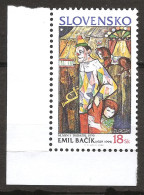 Slovaquie Slovensko 2002 N° 368 ** Europa, Cirque, Clown, Nez Rouge, Cheval, Trompette, Arlequin, Tableau, Emil Bacik - Unused Stamps