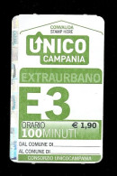 Biglietto Autobus Italia - Unico Campania - E.3 Extraurbano 100 Min. Euro 1.90 Tipo 2 - Europe