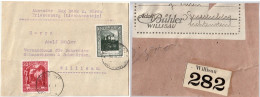 Liechtenstein 1931: Paketkarte Nach Willisau Mit Zu 87B+93A Mi 97B+103A Mit ⊙ TRIESENBERG 20.VI.31 (Zumstein CHF 42.00) - Brieven En Documenten