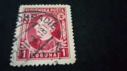 SLOVAKYA-    1939-45 --     1 KORUNA            DAMGALI - Used Stamps