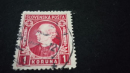 SLOVAKYA-    1939-45 --     1 KORUNA            DAMGALI - Used Stamps