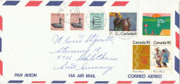 Canada Air Mail Cover Sent To Denmark 13-3-1984 Topic Stamps - Airmail