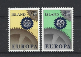 Iceland 1967 Europa Y.T. 364/365 ** - Nuovi