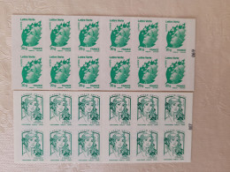 2 Carnets  Lettre Verte , Pour Collection Ou Affranchissement , Sous Faciale  , 24 Timbres - Modernos : 1959-…