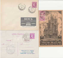 Cérès De Mazelin N° 679 Obl: 1er Jour, Carte Obl: Journée Du Timbre, Carte Expo Gare Du Nord . Collection BERCK. - 1945-47 Ceres (Mazelin)