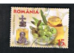 ROMANIA - MI 7156   -  2016 FOODS: OLIVE AND OIL (TIRAGE 14.450) N- USED - Usati