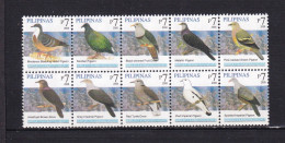 PHILIPPINES-208-BIRDS-BLOCK-MNH - Filippine