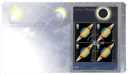 1999 - Total Eclipse (2) Unaddressed FDC Tt - 1991-2000 Decimal Issues