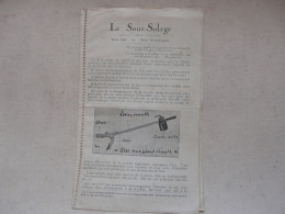 RARE - VIEUX PAPIERS - RECHERCHES AGRONOMIQUES : LE SOUS-SOLAGE - ETS GEFFROY , FAVEROLLES (Eure-et-Loir) - Matériel Et Accessoires