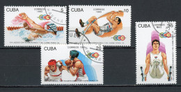 CUBA -  JEUX LATINOS  N°Yt 3339+3340+3341+3342 Obli. - Used Stamps