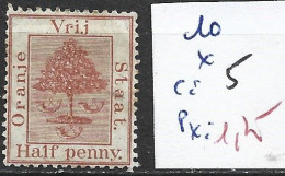 ORANGE 10 * Côte 5 € - Orange Free State (1868-1909)