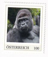 ÖSTERREICH - EXOTISCHE TIERE - GORILLA  Afrika - Personalisierte Briefmarke ** Postfrisch - Francobolli Personalizzati
