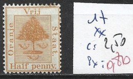 ORANGE 17 ** Côte 2.50 € - Orange Free State (1868-1909)