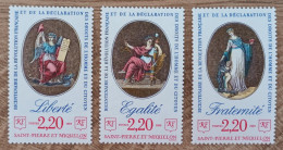 Saint Pierre Et Miquelon - YT N°499 à 501 - Révolution Française / Déclaration Des Droits De L'Homme - 1989 - Neufs - Unused Stamps
