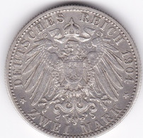 2 Marks 1904 F Wurtemberg  TTB à  SUP - 2, 3 & 5 Mark Plata