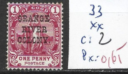 ORANGE 33 ** Côte 2 € - État Libre D'Orange (1868-1909)