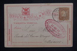 MEXIQUE - Entier Postal De Calle Del Correo Mayor Pour Mexico En 1897 - L 150153 - Mexico