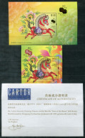 HONGKONG - Block 268+269, Bl.268+269 Mnh Certificate - Jahr Des Pferdes, Year Of The Horse, Année Du Cheval - HONG KONG - Blocks & Kleinbögen