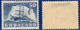 GREENLAND GRÖNLAND GROENLAND 1950 Mi 34 MH  (*) Arktisschiff Navire Arctique Arctic Ship Schiff "Gustav Holm" - Unused Stamps