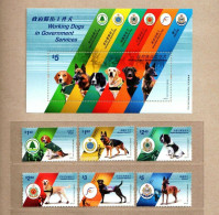 Hong Kong 2012 S#1499-1505 Working Dogs In Government Services Set+M/S MNH Fauna Dog Fire Police - Ungebraucht