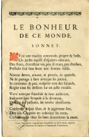 SONNET -  LE BONHEUR De Ce MONDE - - Philosophie & Pensées