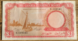 P#2 - 1 Pound Gambia 1965-1970 - XF+ (rare!!) - Gambia