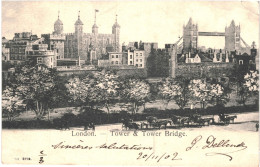 CPA Carte Postale Royaume Uni London Tower & Tower Bridge  1902 VM78071 - Tower Of London