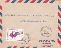 MADAGASCAR--1994- Lettre Destinée à ANTANANARIVO ...timbre (ski)  Seul Sur Lettre - Madagascar (1960-...)