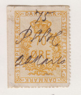 Denemarken Fiskale Zegel Cat. J.Barefoot Stempelmaerke 24 Links En Boven Ongetand - Revenue Stamps