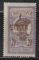 MARTINIQUE - N°106c ** (1924) 5c Sur 20c Violet - Surcharge Renversée. Signé - Neufs