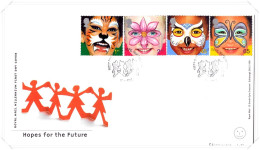 2001 Children's Face Painting Unaddressed TT - 2001-2010 Dezimalausgaben