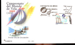 ESPANA BUSTA FDC CAMPEONATO DEL MUNDO DE VELA CADIZ 2003 - Voile