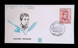 CL, FDC, 1 Er Jour, Monaco. A, 28-4-1980, Guillaume Apollinaire, N° 517 - FDC