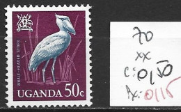 OUGANDA 70 ** Côte 0.50 € - Uganda (1962-...)