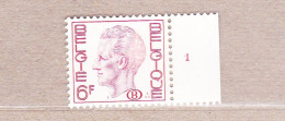 1978 Nr S77** Zonder Scharnier:Plaatnummer 1.Koning Boudewijn,polyvalent Papier - Mint