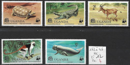 OUGANDA 142 à 46 ** Côte 12 € - Uganda (1962-...)