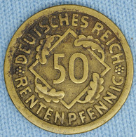 50 Rentenpfennig 1924 F • Keydate • Deutschland - Germany Weimar • [24-208] - 50 Renten- & 50 Reichspfennig