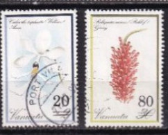 VANUATU Oblitérés Used 1991 Fleurs Surchargés - Vanuatu (1980-...)