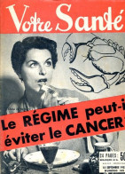 Revue  VOTRE SANTE N° 145 Septembre   1953  Beauté Hygiène Sport - Medizin & Gesundheit