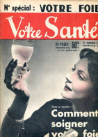 Revue  VOTRE SANTE N° 128  Janvier 1953  Beauté Hygiène Sport - Médecine & Santé