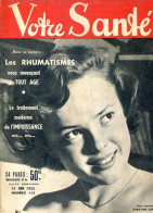 Revue  VOTRE SANTE N° 115  Juin 1952  Beauté Hygiène Sport - Médecine & Santé