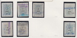 Denemarken Fiskale Zegel Cat. J.Barefoot Stempelmaerke Tussen 128 En 137 - Revenue Stamps