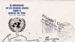 VENEZUELA -1974 -Enveloppe Avec Cachet "Conferencia De Las N.N.U.U Sobre El Derecho Del Mar " (pas De Timbre) - Venezuela