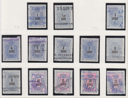 Denemarken Fiskale Zegel Cat. J.Barefoot Stempelmaerke Type 3 Tussen 139 En 152 - Revenue Stamps