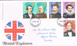 54229. Carta BROMLEY (Kent) England 1973. British Explorers - Brieven En Documenten