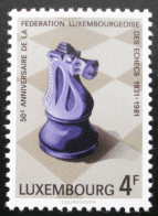 LUXEMBOURG 1981 - 1v - MNH - Echecs - 50th Anniversary Chess Federation - Ajedrez - Schach - Scacchi - Chess