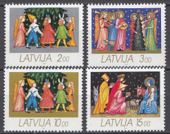 Lettland - Latvia 1992 Mi. 344-347 Postfr.** MNH Weihnachten Christmas  (31234 - Lettonie