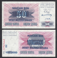 BOSNIEN - HERZEGOWINA - 10-Million Dinara 10.11.1993 Pick 36 XF- (2-)    (32245 - Bosnia Erzegovina