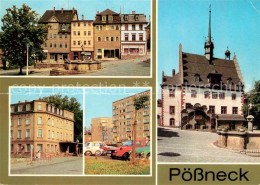 73072060 Poessneck Markt Hotel Posthirsch Rathaus Poessneck - Pössneck