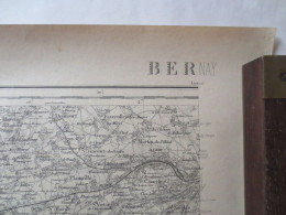 27 - Bernay - Ensemble De 4 Cartes Terrestres - 1889 - B.E  - - Topographische Kaarten